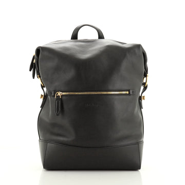 Salvatore Ferragamo Front Zip Backpack Leather Medium