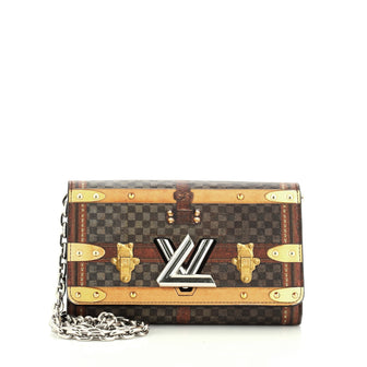 Louis Vuitton Twist Chain Wallet Limited Edition Damier Time Trunk 