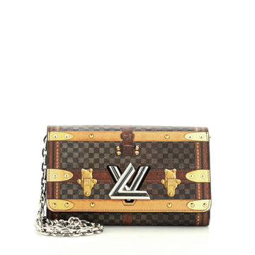 Louis Vuitton Twist Chain Wallet Limited Edition Damier Time Trunk 