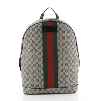 Gucci Web Backpack GG Coated Canvas Medium
