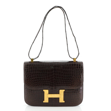 Hermes Constance Bag Shiny Porosus Crocodile 23
