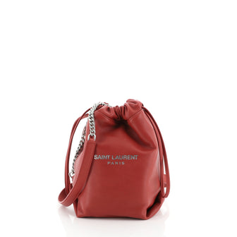 Saint Laurent Teddy Bucket Bag Leather Mini