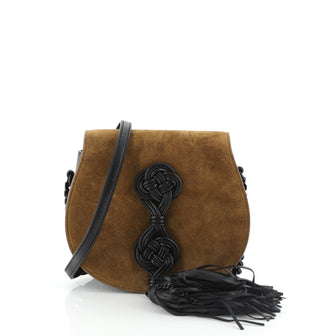 Saint Laurent Passementerie Crossbody Bag Suede Small
