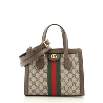 Gucci Ophidia Top Handle Bag GG Coated Canvas Small