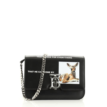 Burberry TB Flap Bag Printed Leather Small