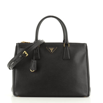Prada Double Zip Lux Tote Saffiano Leather Medium