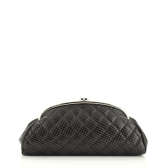 Chanel Timeless Clutch Quilted Perforated Leather 