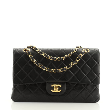 Chanel Vintage Classic Double Flap Bag Quilted Lambskin Medium