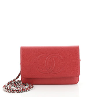 Chanel Timeless Wallet on Chain Caviar 