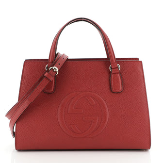 Gucci Soho Convertible Top Handle Satchel Leather Medium