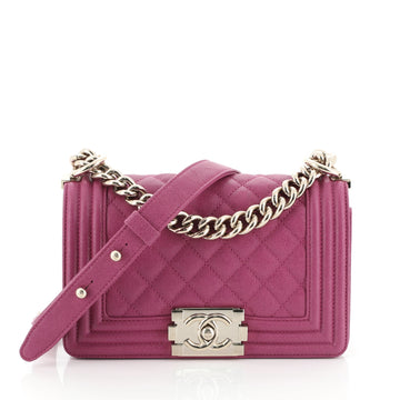 Chanel Boy Flap Bag Quilted Caviar Small