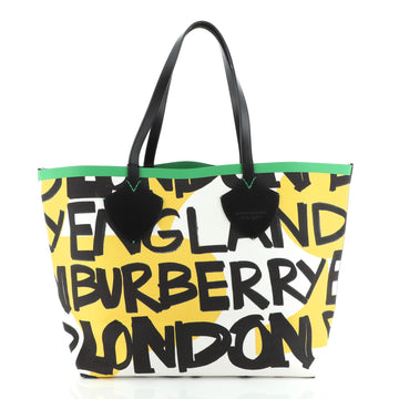 Burberry Reversible Graffiti Giant Tote Printed Canvas XL