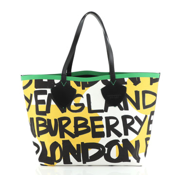 Burberry Reversible Graffiti Giant Tote Printed Canvas XL