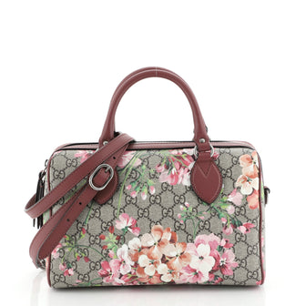 Gucci Convertible Boston Bag Blooms Print GG Coated Canvas Small
