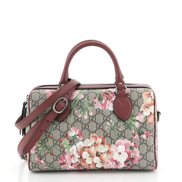 Gucci Convertible Boston Bag Blooms Print GG Coated Canvas Small