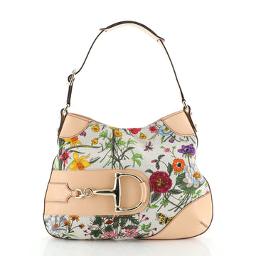 Gucci Hasler Hobo Flora Canvas