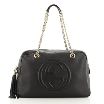 Gucci Soho Chain Zip Shoulder Bag Leather Medium