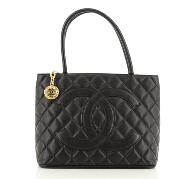 Chanel Medallion Tote Quilted Caviar 