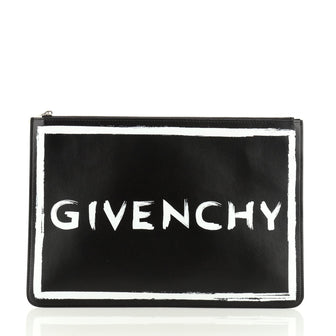 Givenchy Logo Pouch Printed Leather Large