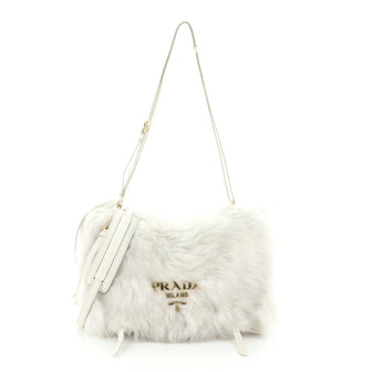 Prada Etiquette Shoulder Bag Fur and Glace Calf 
