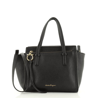Salvatore Ferragamo Amy Tote Pebbled Leather Mini