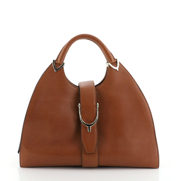 Gucci Stirrup Top Handle Bag Leather Large