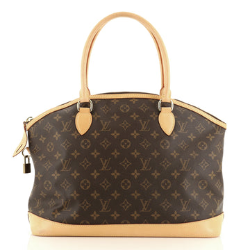 Louis Vuitton Lockit Handbag Monogram Canvas Horizontal