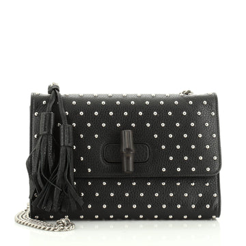 Gucci Miss Bamboo Shoulder Bag Studded Leather Medium