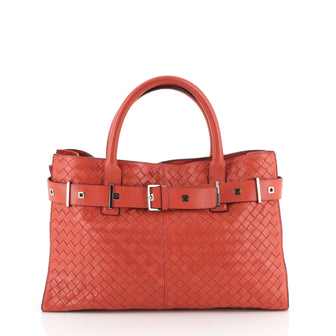 Bottega Veneta Belted Open Tote Intrecciato Nappa Large