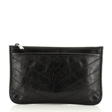 Saint Laurent Niki Bill Pouch Matelasse Chevron Leather
