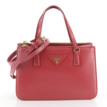 Prada Double Zip Tote Vernice Saffiano Leather Mini