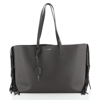 Saint Laurent Fringe Shopper Tote Leather Large