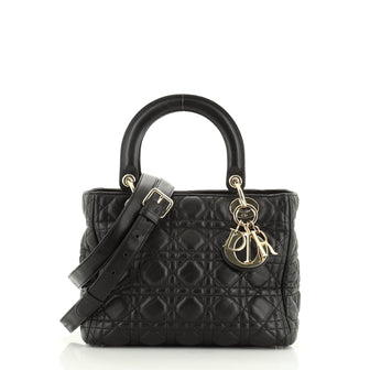 Christian Dior Vintage Lady Dior Bag Cannage Quilt Lambskin Medium