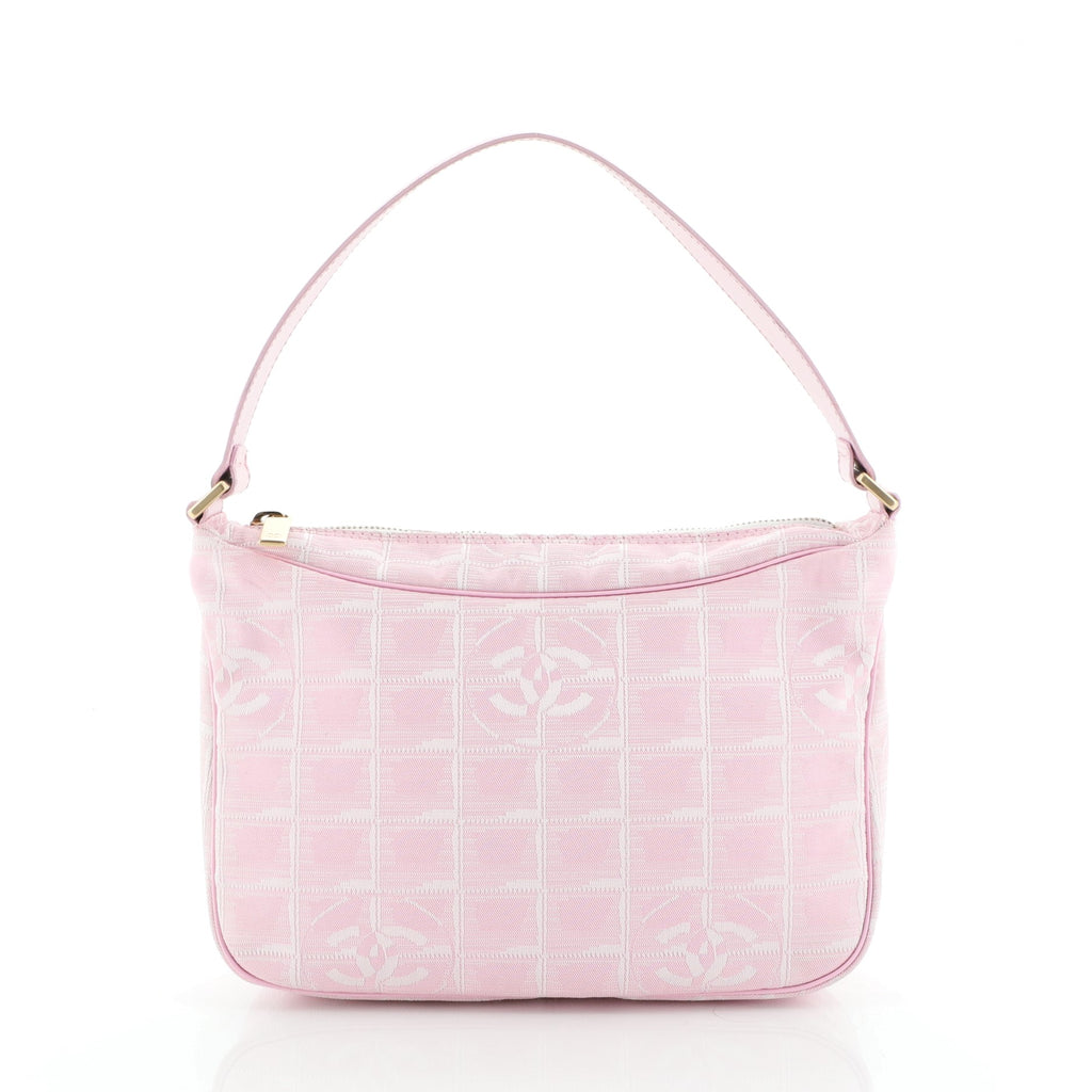 Chanel Pink Travel Line Hobo Shoulder Bag 