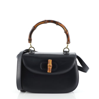 Gucci Vintage Bamboo Top Handle Handbag in Black