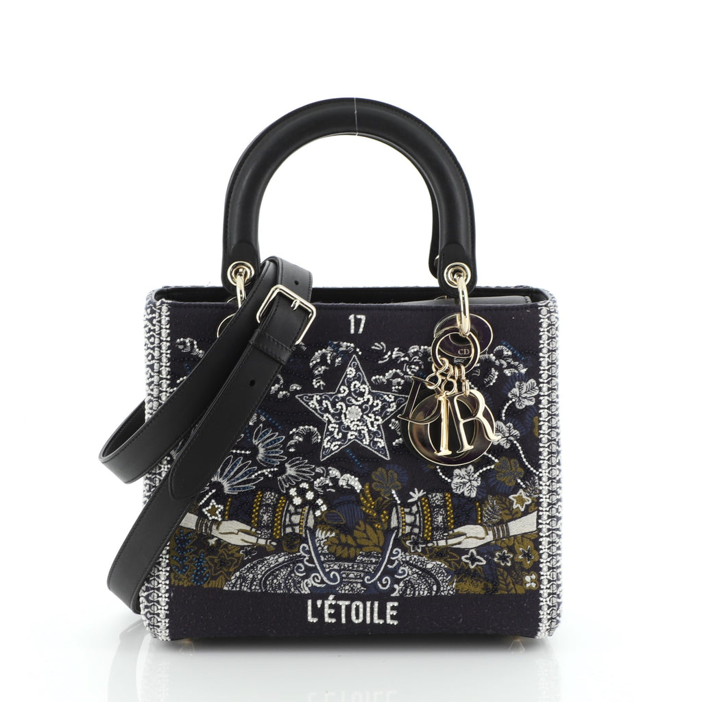 ChristianDior ディオール ミッツァL’Etoile Tarot CHRISTIAN DIOR White/Red Silk L'Etoile Tarot Mitzah Twilly Scarf