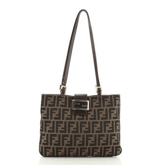 Fendi Vintage Shoulder Bag Zucca Canvas Medium