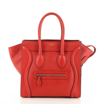 Celine Luggage Bag Grainy Leather Micro