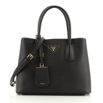 Prada Cuir Double Tote Saffiano Leather Small
