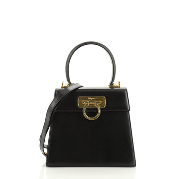 Salvatore Ferragamo Gancini Convertible Top Handle Bag Leather Mini