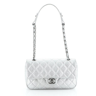 Chanel Punch Flap Bag Quilted Perforated Lambskin Medium