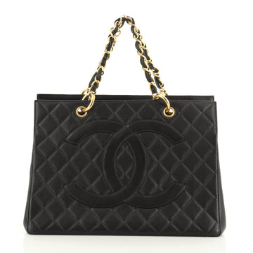 Chanel Vintage Grand Shopping Tote Quilted Caviar