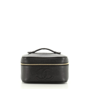 Chanel Vintage Timeless Cosmetic Case Caviar Medium