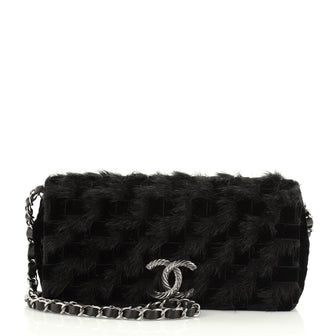 Chanel Paris-Moscow Chain Clutch Woven Velvet and Calf Hair