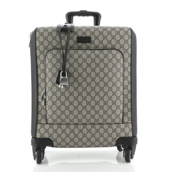 Gucci Grand Turismo Carry On Rolling Luggage GG Coated Canvas