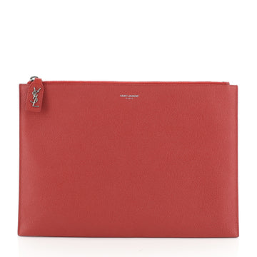 Saint Laurent Zip Pouch Leather Medium