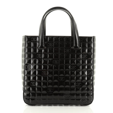 Chanel Chocolate Bar CC Tote Quilted Patent Small