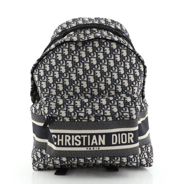 Christian Dior Zip Around Backpack Oblique Canvas Medium