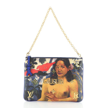 Louis Vuitton Pochette Clutch Limited Edition Jeff Koons Gauguin Print Canvas