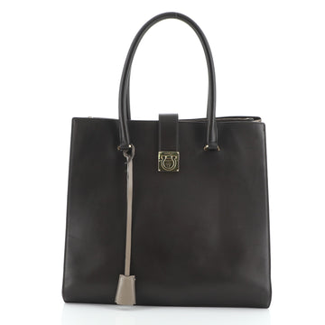 Salvatore Ferragamo Gancini Tote Leather Tall